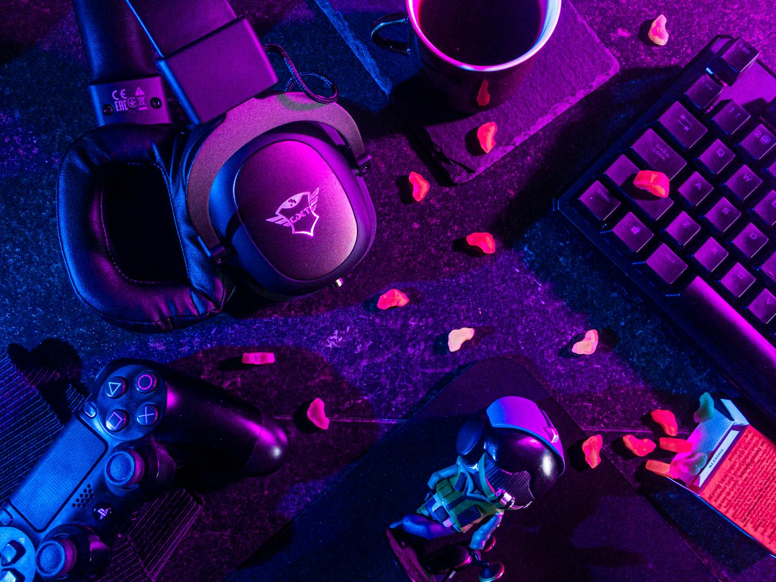 Team at computers during a gaming event